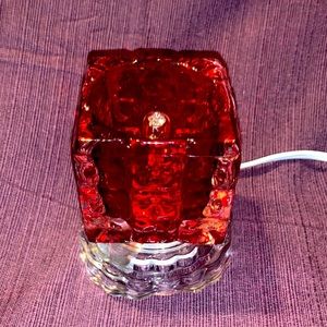 ⭐️Host Pick⭐️ Oil and Wax Warming Red Glass Small Lamp